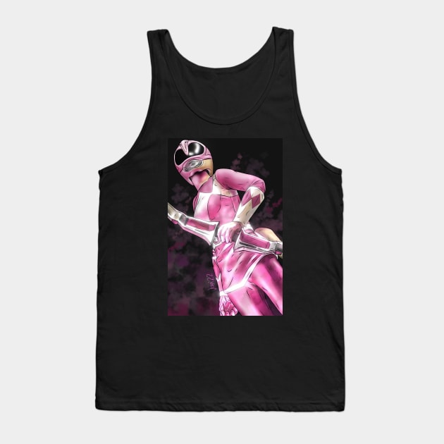 Pink Ranger Tank Top by ArtByVincentVera